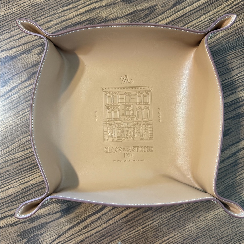 Stoney Clover Lane Embossed Leather Tray
